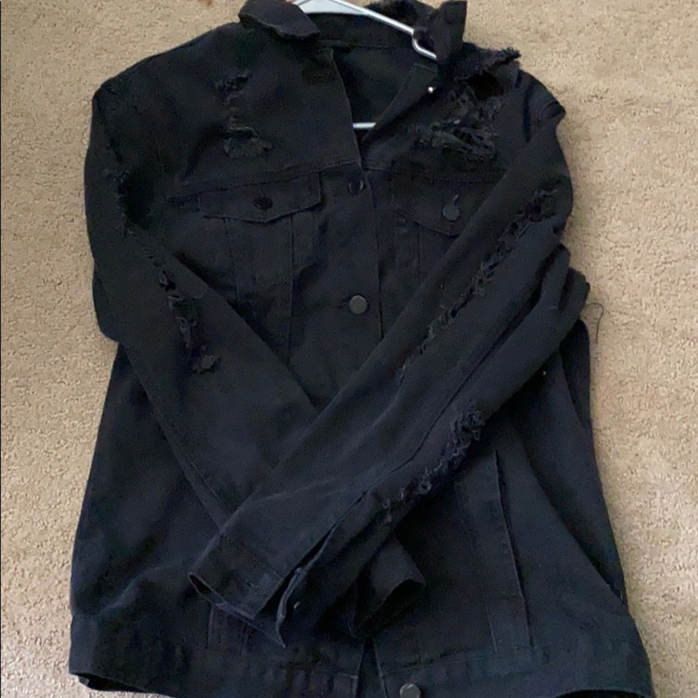 Fashion Nova Distressed Denim Jacket